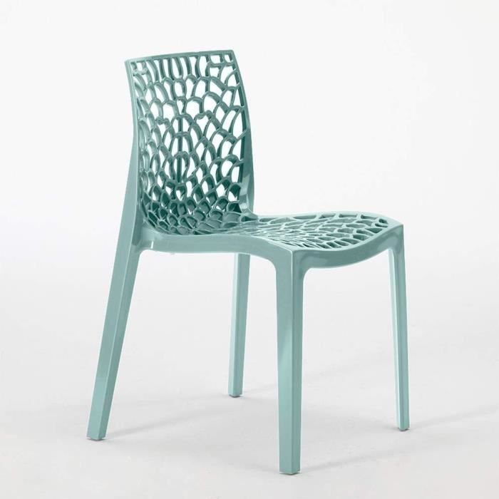 Gruvyer Grand Soleil Honeycomb Polypropyleen Stoel voor Keuken, Bar of Café - Groen 3