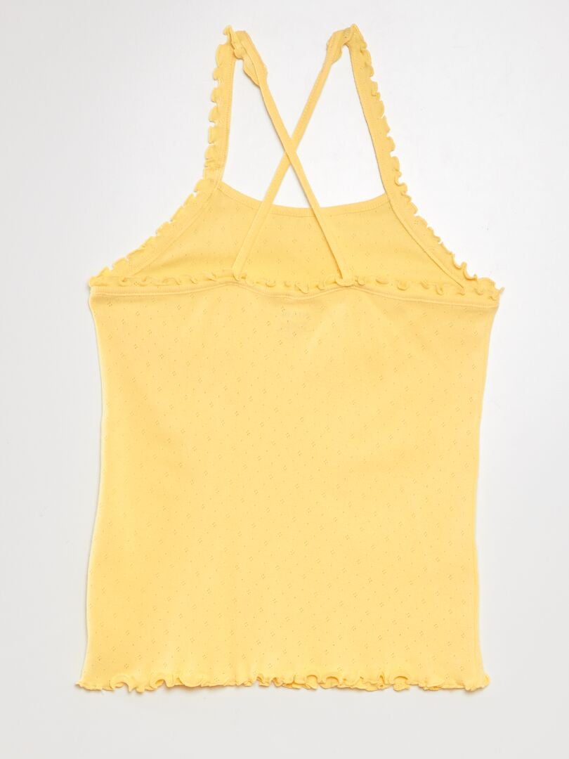 Blusa de alcinha com babados - AMARELA
