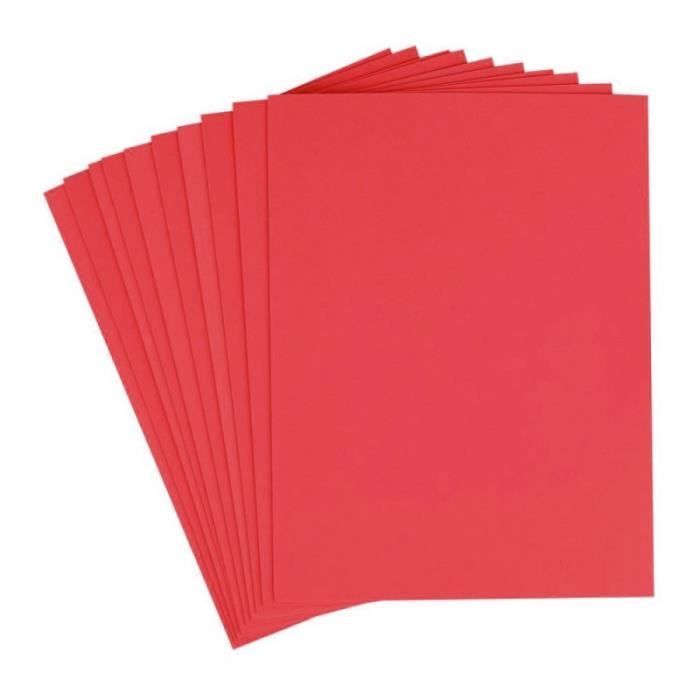 Lot de 10 Feuilles en caoutchouc mousse thermoformable, 20 x 29 cm, ép. 2 mm, creasoft - rouge