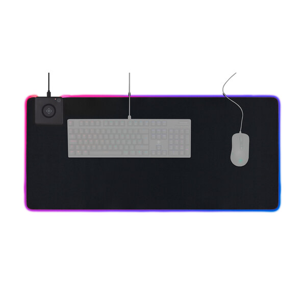 Extra-large gaming mousepad with Qi charging function