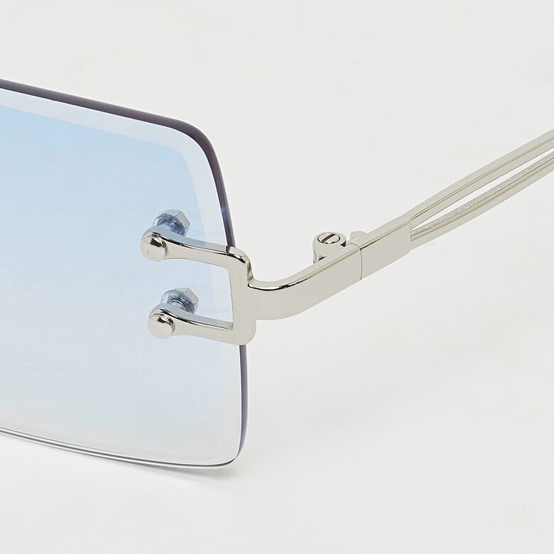 Rahmenlose Panorama-Sonnenbrille – Dorado, Azul
