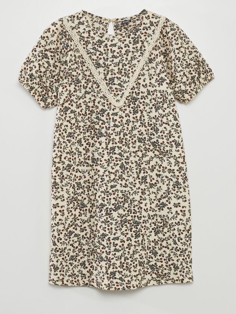 Vestido com saia rodada - BRANCO