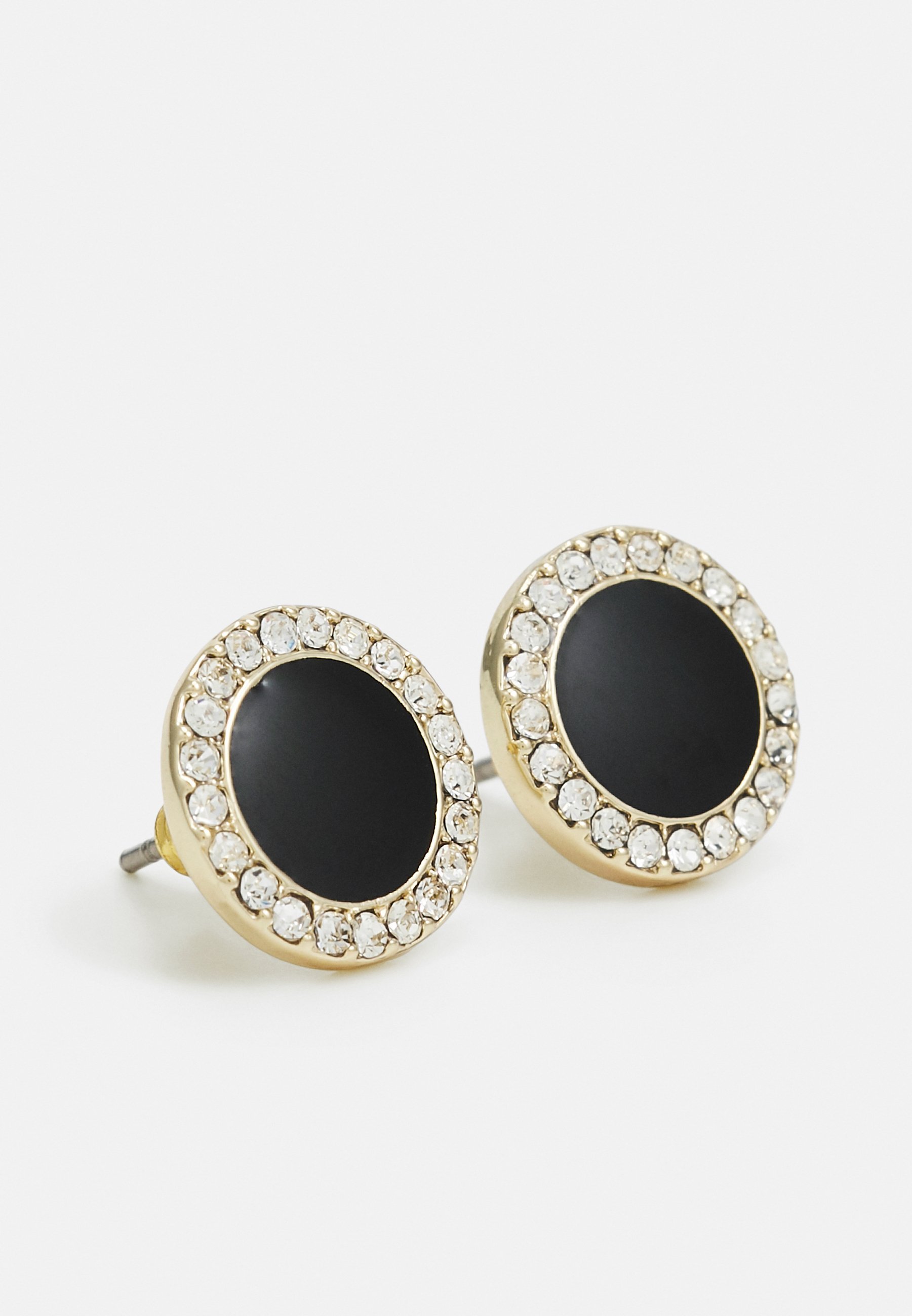 Boucles d'oreilles DKNY INLAY STUD - noires et dorées