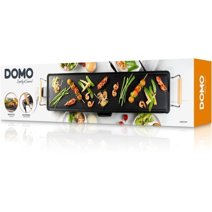 Plancha XXL - DOMO - DO8313TP - 1800 W - 90 x 22 cm - Noir
