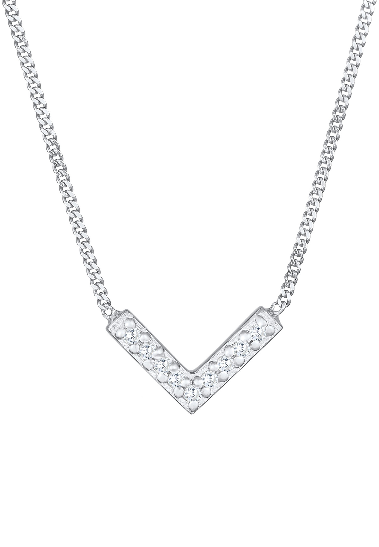 Elli Femmes Forme de V Étincelant Élégant avec Cristaux de Zirconium en argent sterling 925