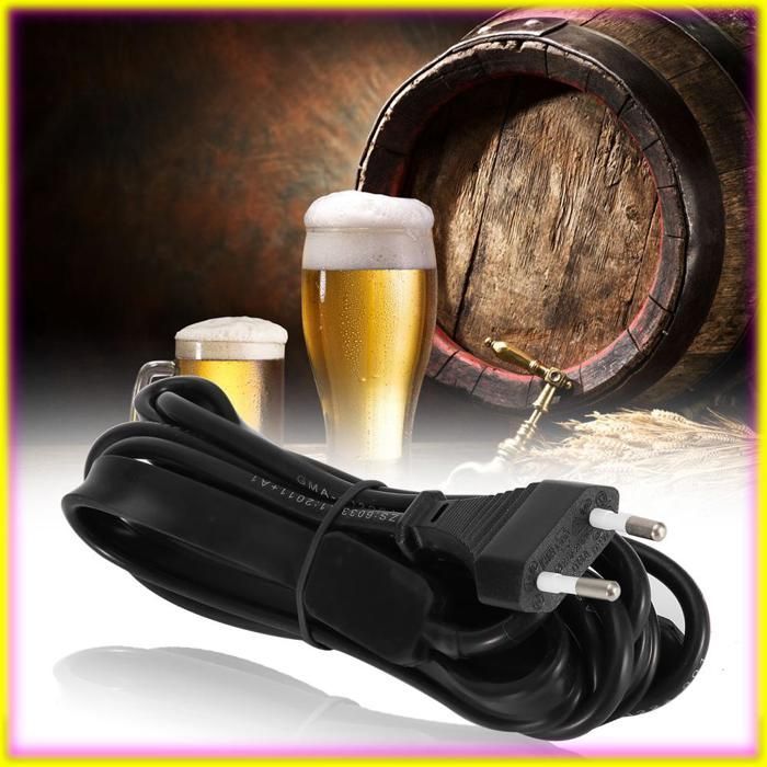 Almohadilla térmica para fermentación de cerveza casera con termómetro adhesivo para cerveza, enchufe europeo 220V-250V.