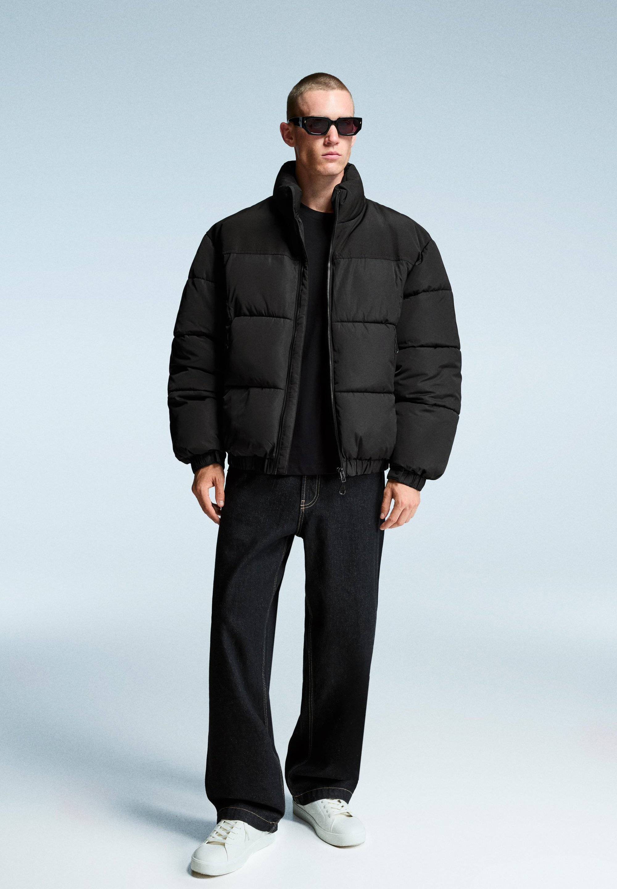 Bershka TECHNICAL - PUFFER - Giacca invernale - nera
