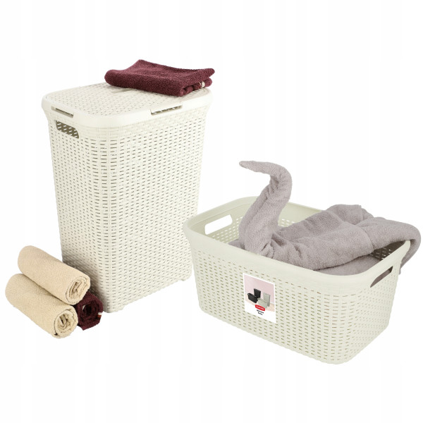Curver Kosz Na Pranie Bieliznę 60 45L Rattan Krem