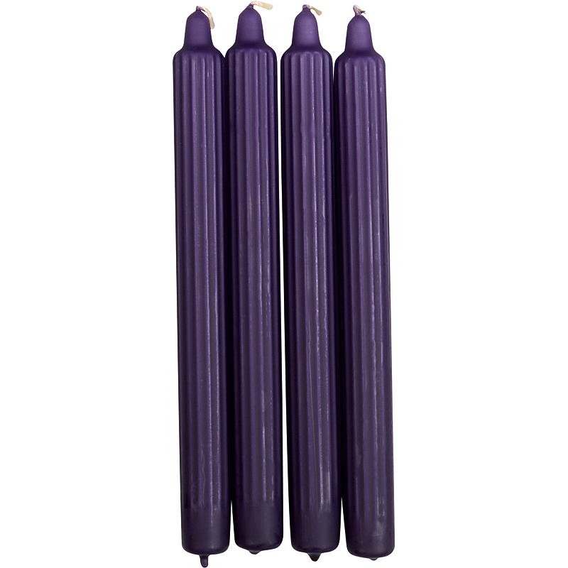 Vie Selected Crown kaars, 4-pack, 24 cm, gegroefd