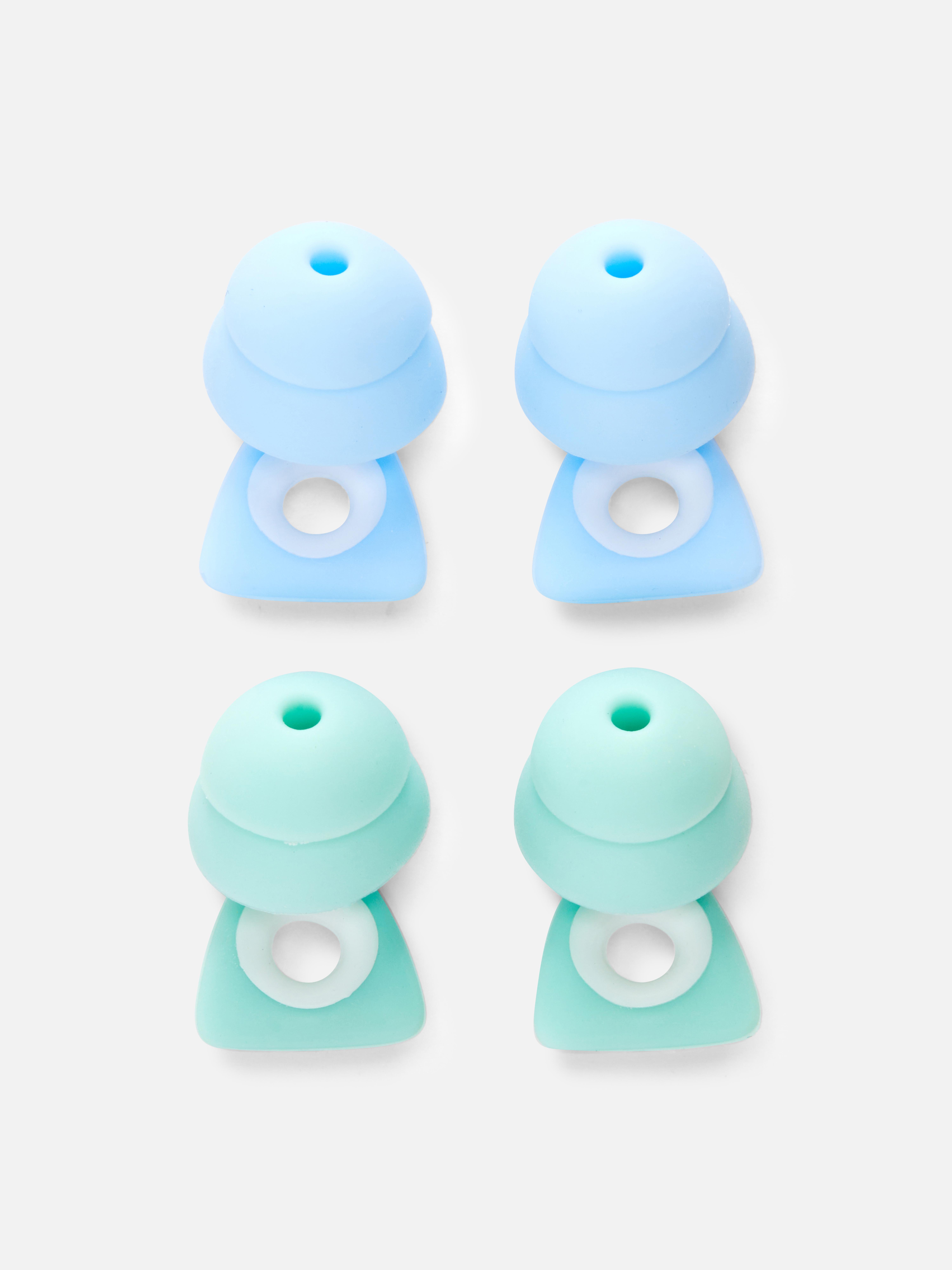 Dopuri de urechi din silicon, set de 2. Două dopuri de urechi din silicon pentru atenuarea sunetului, pentru utilizare pe timp de zi sau de noapte.