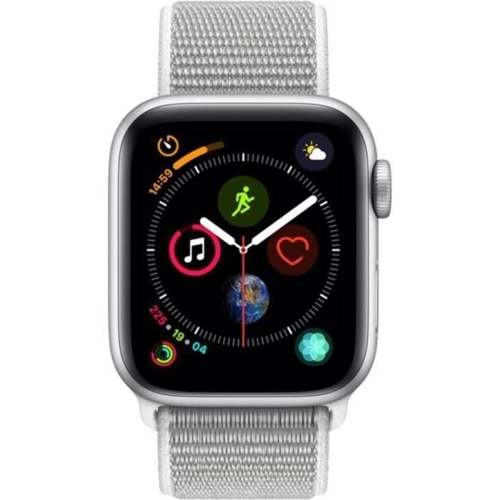 Apple Watch Series 4 GPS - Caja de aluminio plateado de 40 mm - Cierre de hebilla (2018) - Reacondicionado - Buen estado