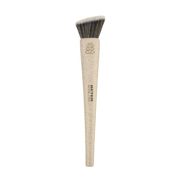 Štětec z přírodních vláken s úhlovým výřezem na tekutý make-up | 1 kus
