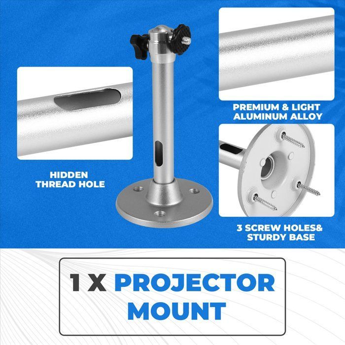 Ceiling Mount for Mini Projector, Projector Mount Compatible with DR.J VANKYO QKK Projector / CCTV / Webcam / Charging