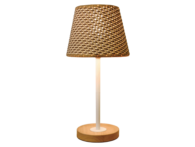 Lampa stołowa KB Reted drewniana beżowa