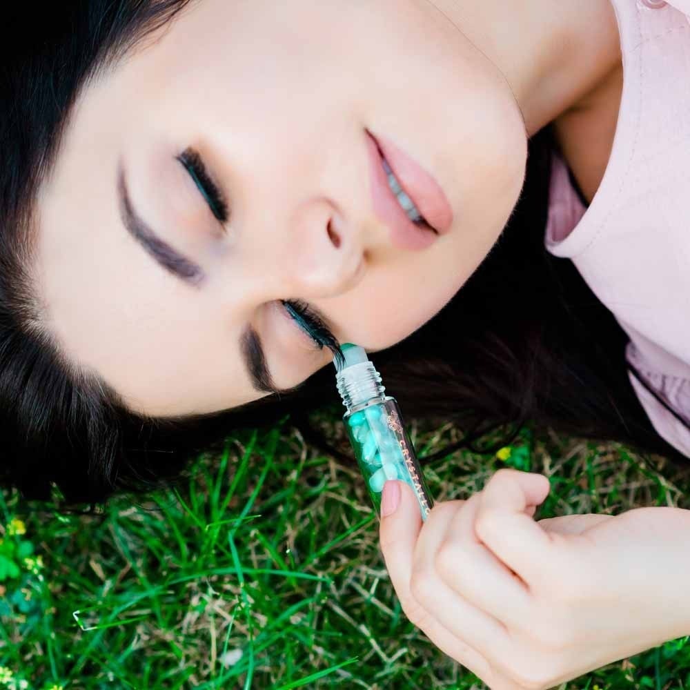 „Crystallove“ akių volelis, amazonito aliejaus buteliukas – 10 ml
