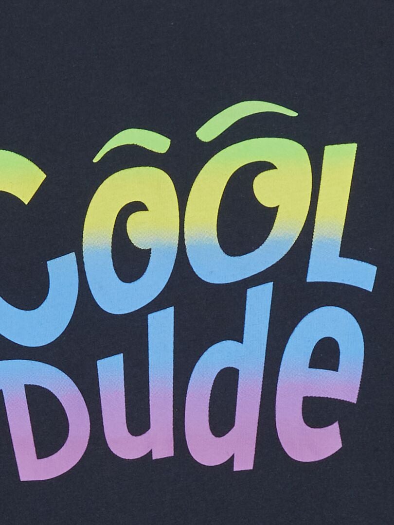 Camiseta de manga curta e gola redonda - AZUL