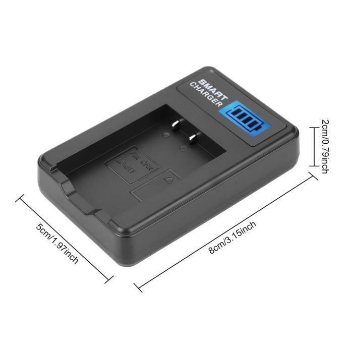 Cargador de batería USB AYNEFY para LP-E17, puerto de carga USB de una sola ranura con pantalla LCD para Canon