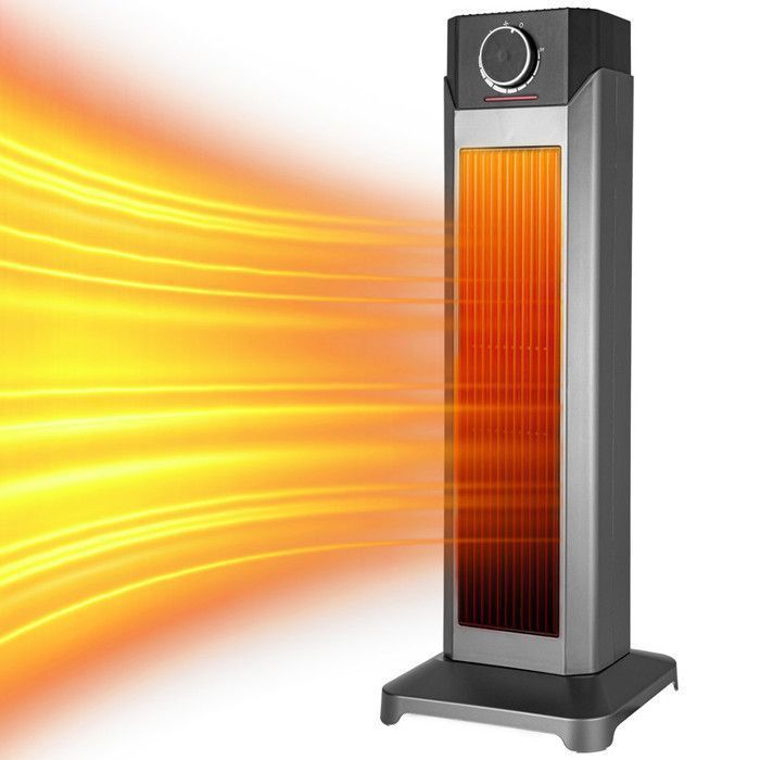 Calefactor de interior portátil: radiador eléctrico con protección contra sobrecalentamiento y sistema antivuelco.