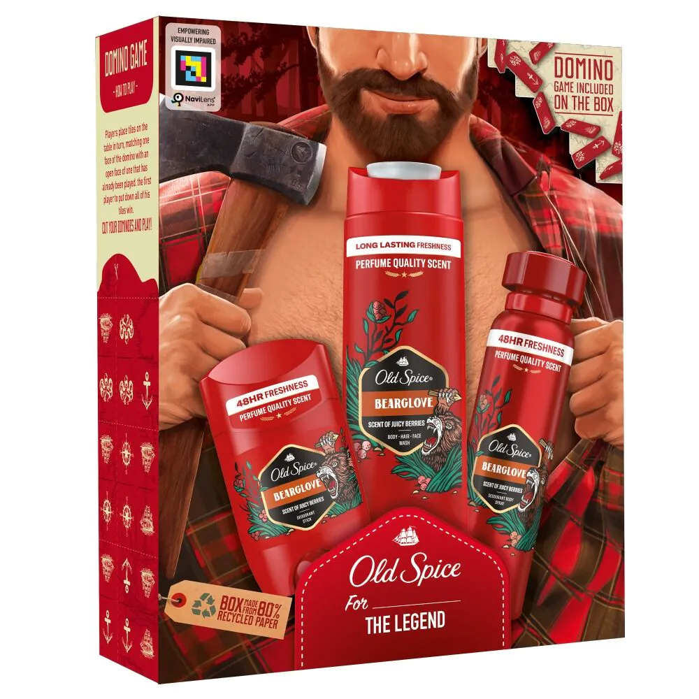 Old Spice Bearglove Zestaw dla mężczyzn: 2 x dezodorant + żel pod prysznic