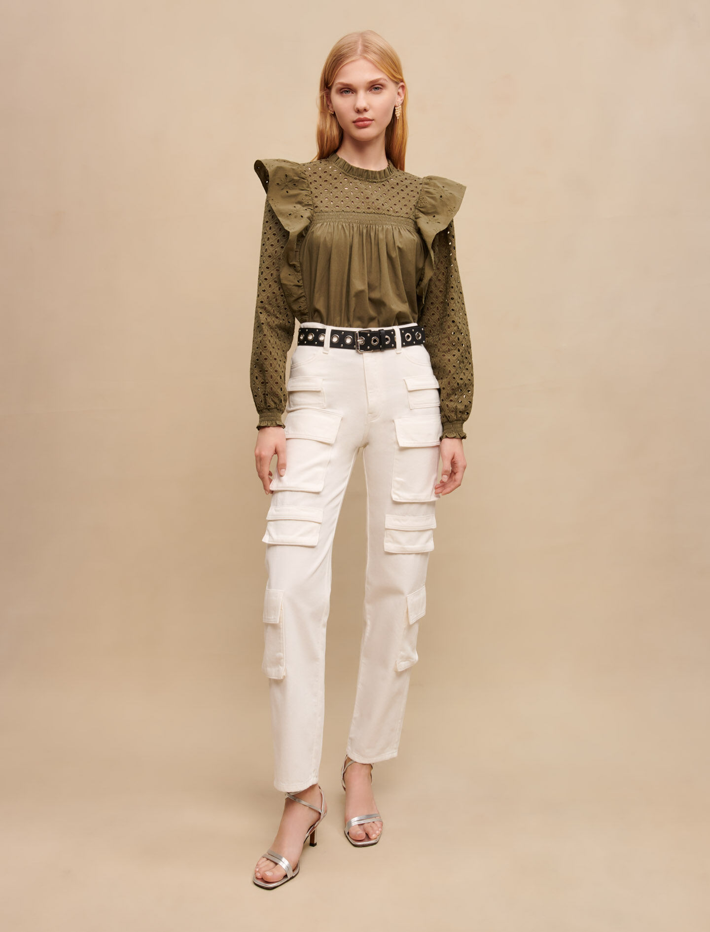 Cargo jeans - Wit