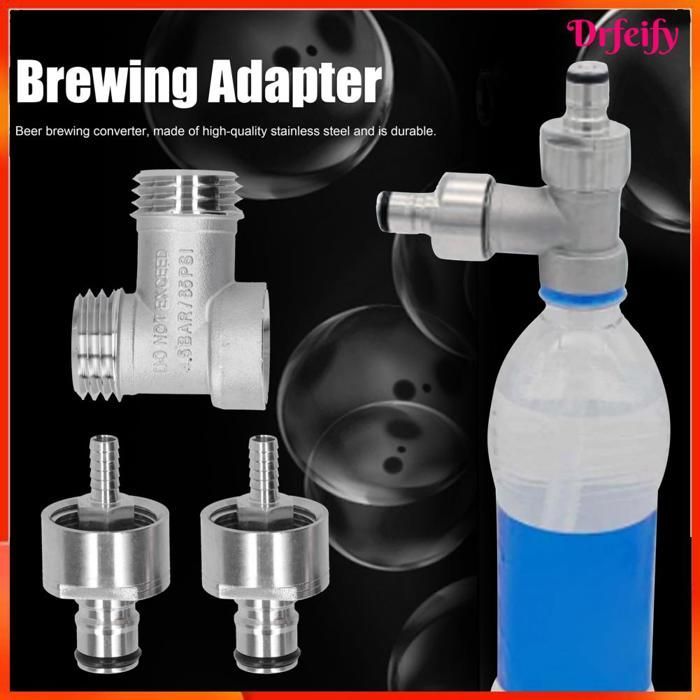 Adaptador de elaboración de cerveza Akozon, adaptador de carbonatación de cerveza, convertidor de elaboración de cerveza para electrodomésticos y refrescos.
