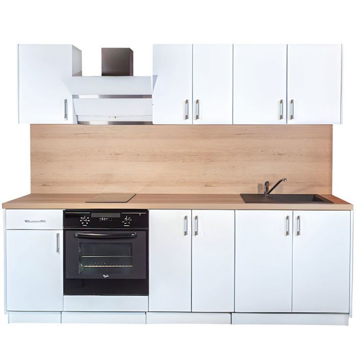 Cucina completa ECO bianco lucido 240 cm - Cuisineandcie