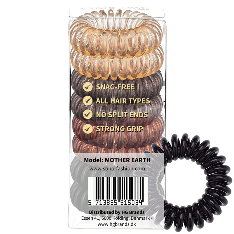 Gomas para el cabello en espiral SOHO - 8 unidades