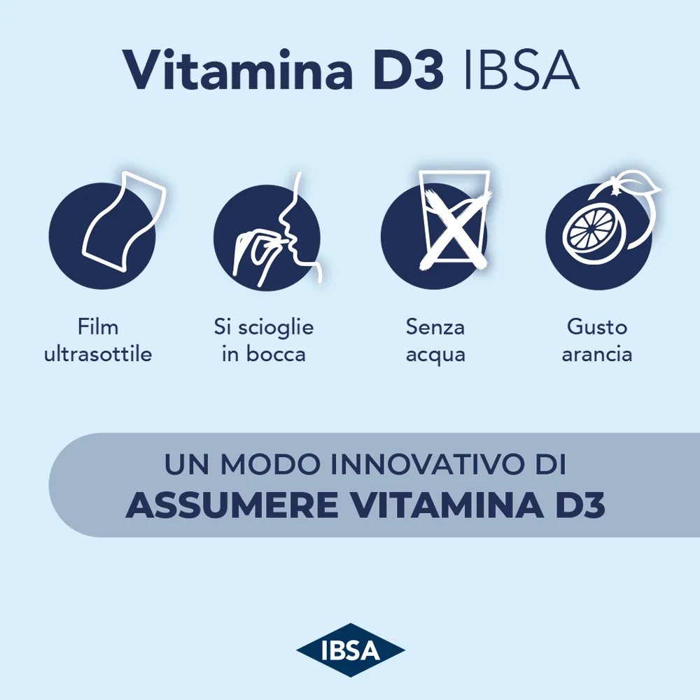 IBSA Vitamine D3 Ibsa 1000UI 30 films orodispersibles Supplément Vitamine D