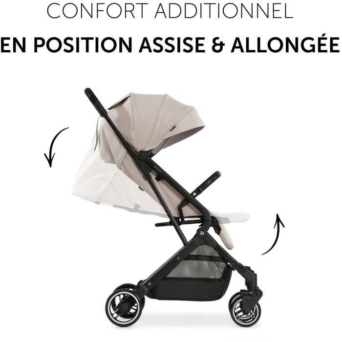 HAUCK - Poussette compacte - TRAVEL N CARE - 4 roues - Pliage à 1 main - Beige
