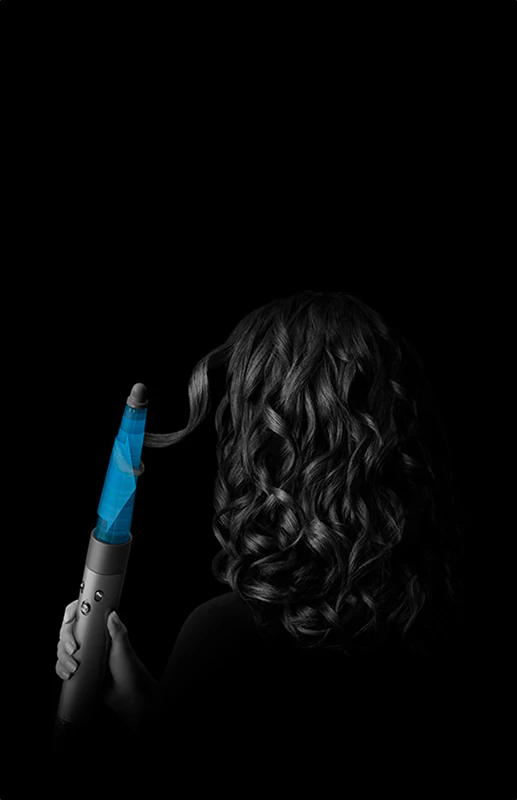 Modelador multifuncional Dyson Airwrap id™ HS08 T3/T4 com acabamento em cerâmica e detalhes em topázio para cabelos cacheados e ondulados.