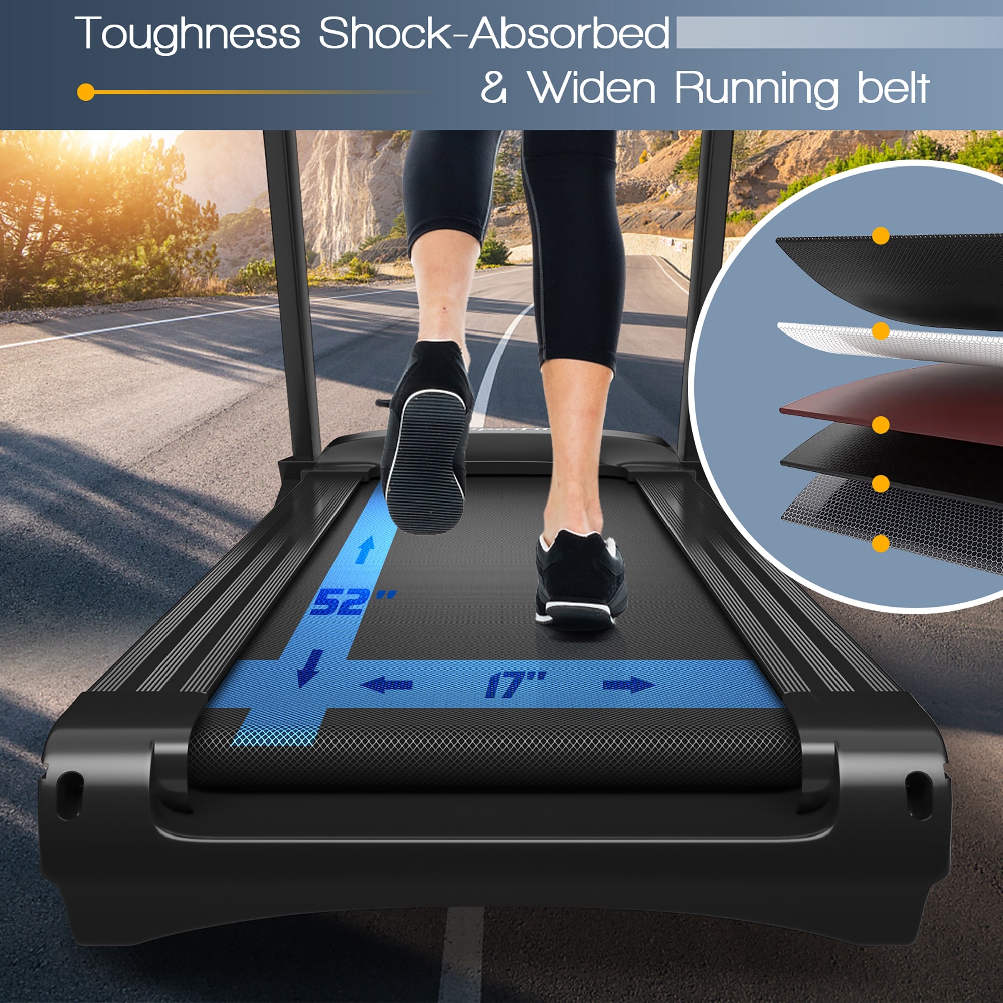 Superfit 3,75 PS elektrisches, klappbares Laufband mit automatischer Steigungsverstellung und 12 Programmen – Details ansehen