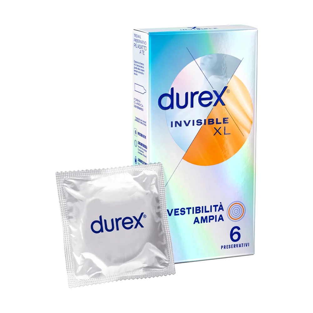 DUREX Kondome Durex Invisible XL Extra Thin Extra Large 6 Stück für mehr Empfindsamkeit