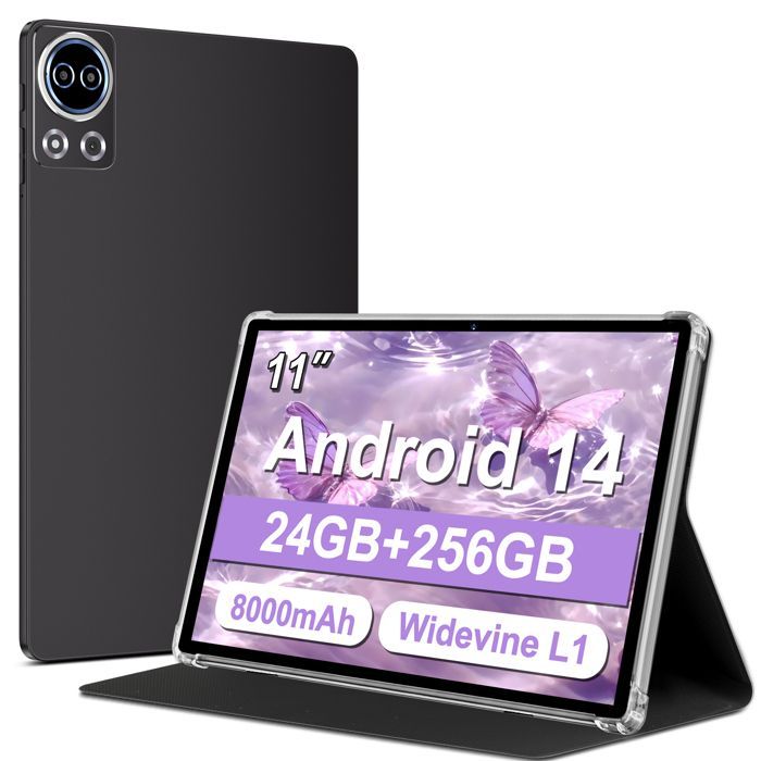 SKYEGG 11-inch Tablet - 24GB RAM, 256GB Storage - Android 14 - Widevine L1 | Netflix HD - 8000 mAh Battery, 5G WiFi - 5MP + 13MP Cameras - GPS