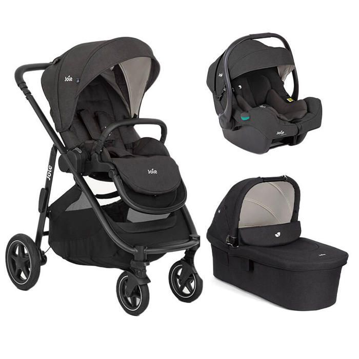 JOIE - Poussette Trio Versatrax + Siège auto i-Gemm 3 + Nacelle Ramble XL Shale
