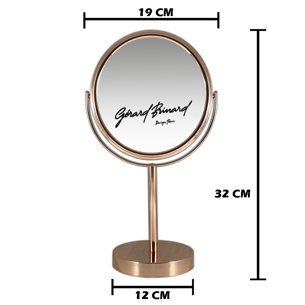Gérard Brinard cosmetic mirror, metal mirror – 7x magnification, 18 cm Ø – 1 piece