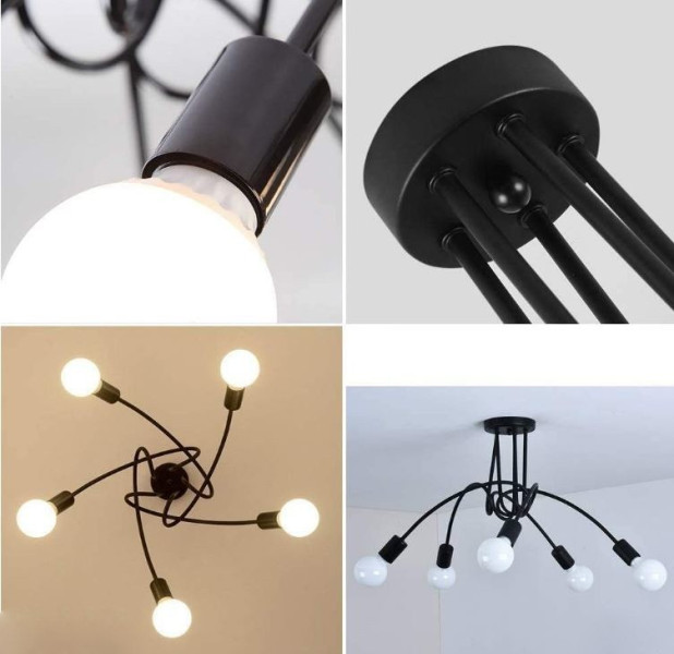 Lampa sufitowa metalowa loft s