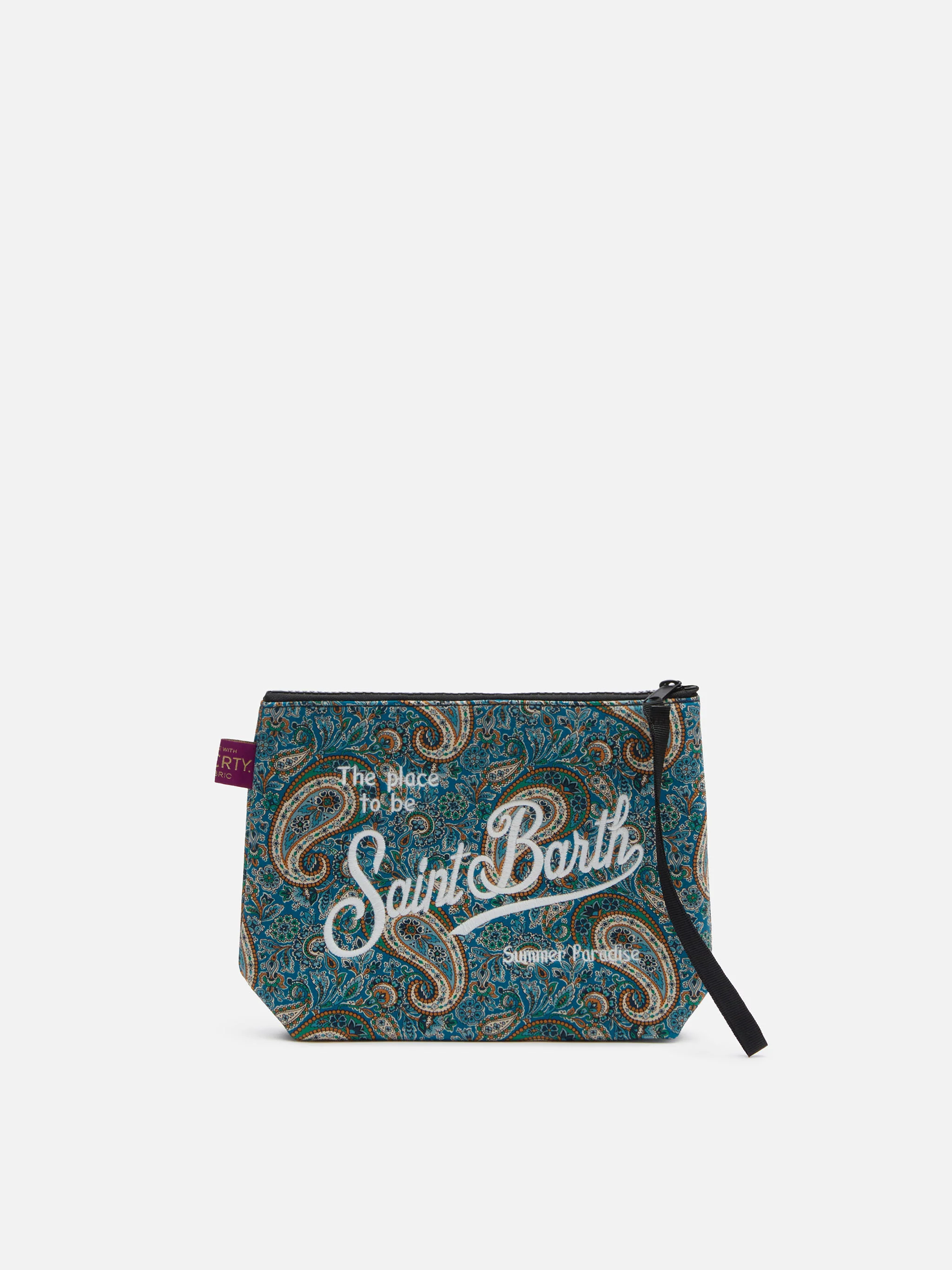 Pochette scuba Aline con stampa Lee Manor | REALIZZATA CON TESSUTO LIB