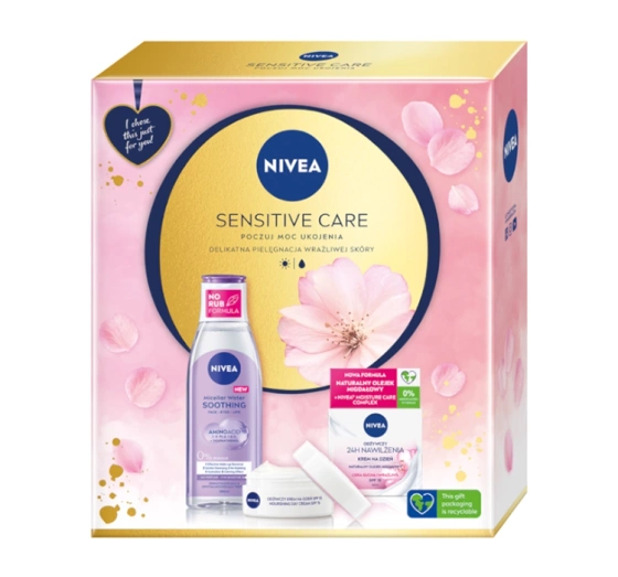 NIVEA Sensitive Care zestaw krem na dzień   płyn micelarny