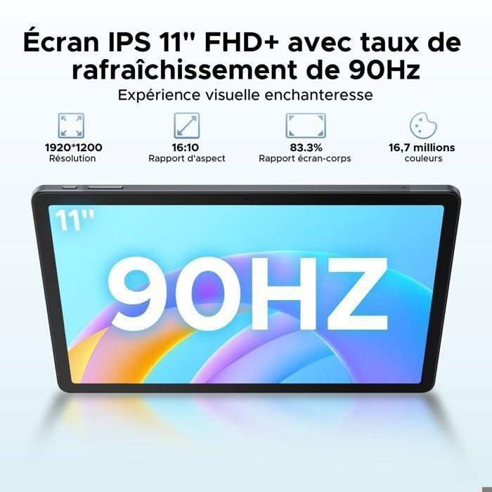 DOOGEE TAB E3 Tablette Tactile Android 15 - 32GB+256GB (2TB), Helio G100, Tela IPS de 11