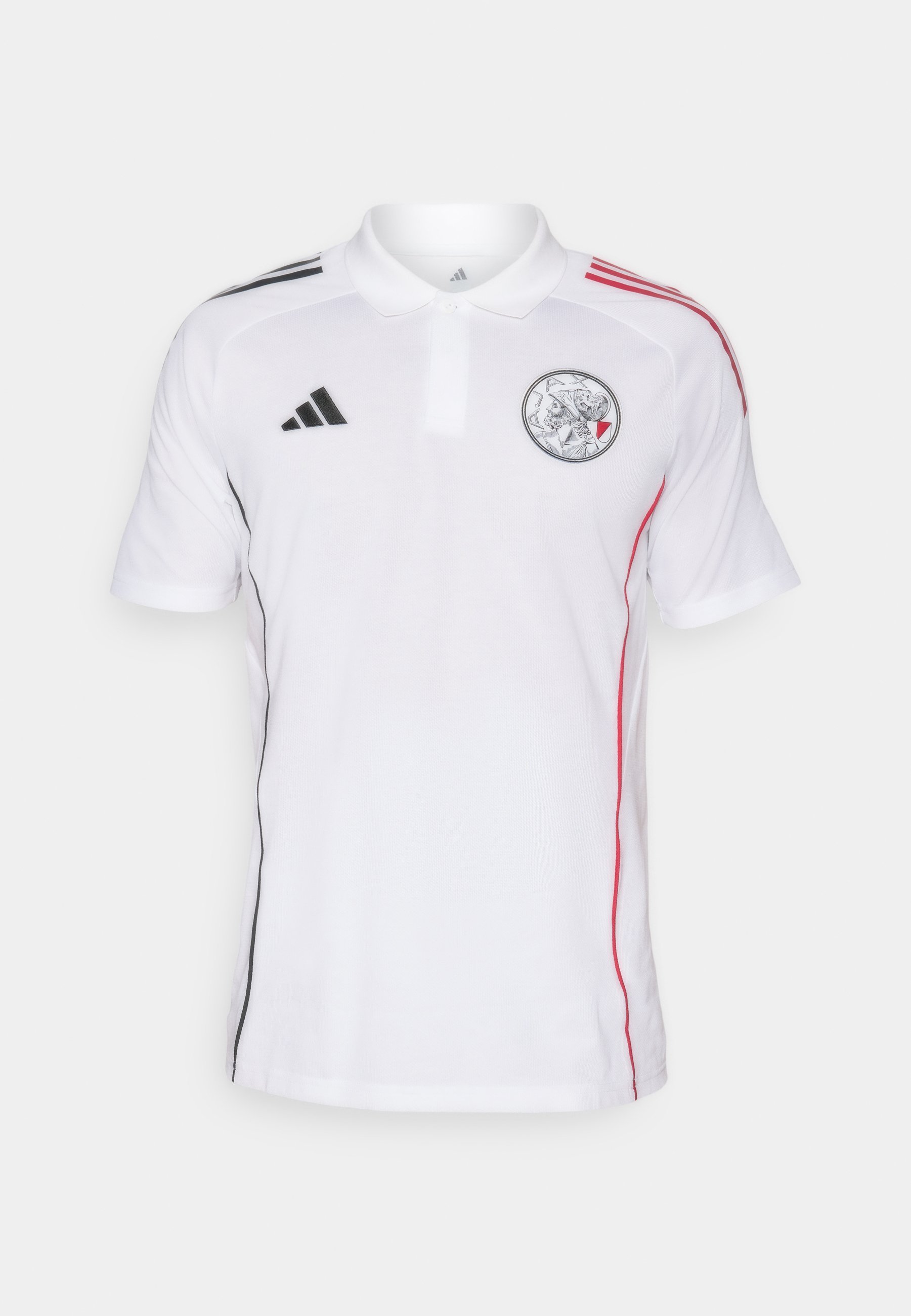 adidas Performance AJAX AMSTERDAM 25/26 COMPETITION POLO - Poloshirt - wit/zwart/felrood