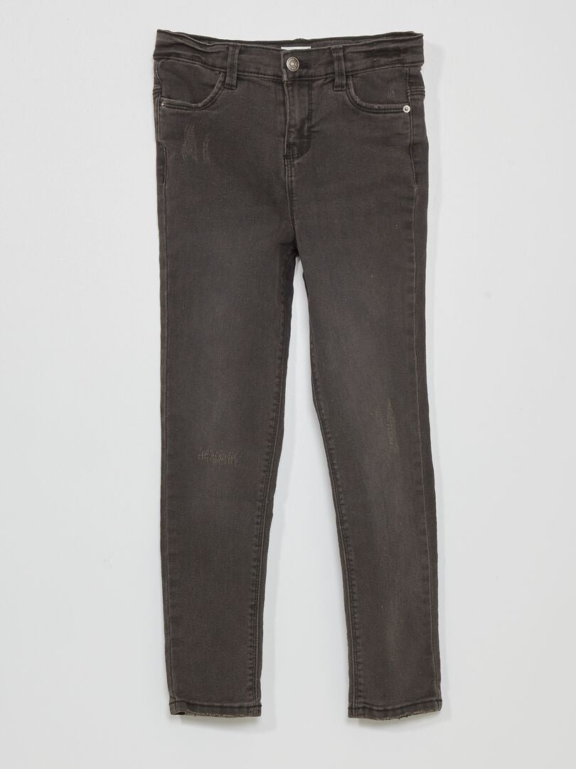 Spodnie jeansowe slim - CZARNE
