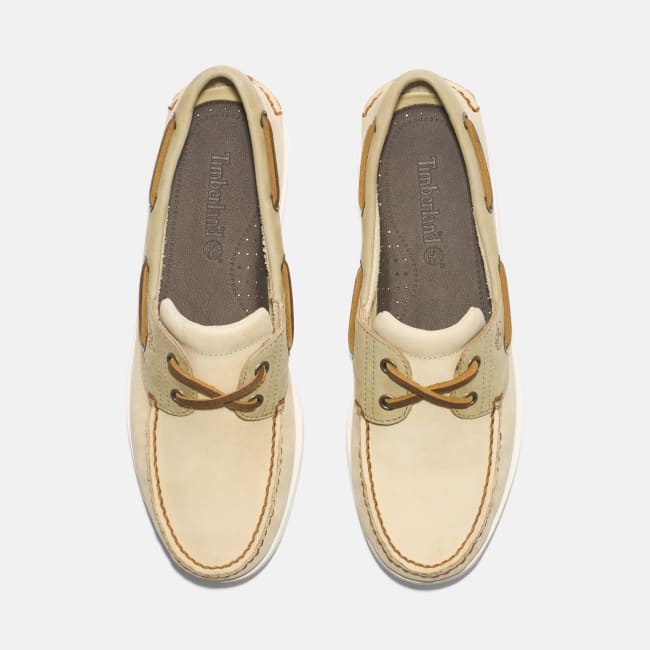 Scarpa da Barca in Pelle Classic da Uomo in                giallo chiaro