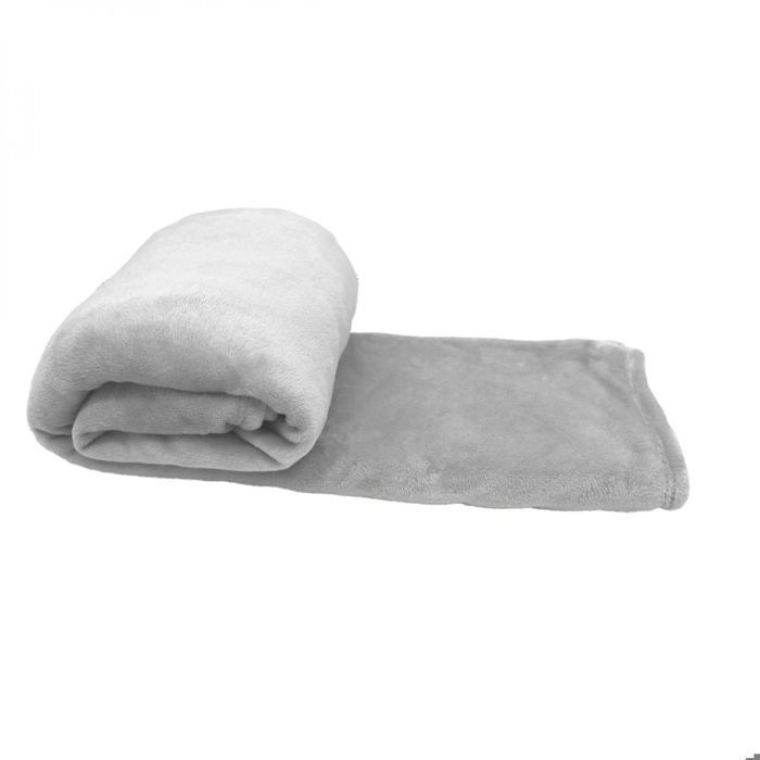Manta/colcha de franela polar ultrasuave, 150 x 200 cm - Gris - Vivezen