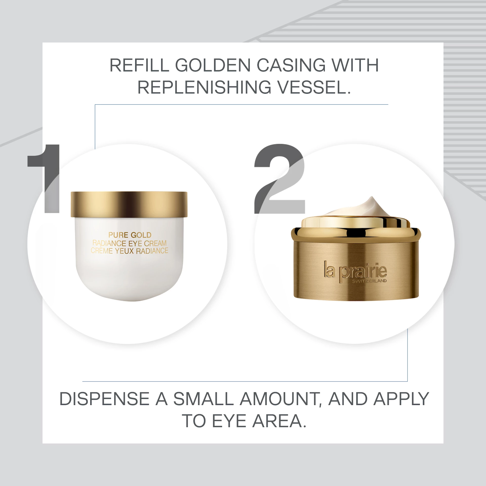 Krema za oči Pure Gold Radiance, ponovno punjenje, 20 ml - La Prairie