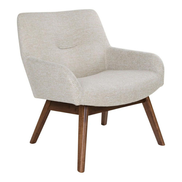 FOTEL London beżowy DREWNO ORZECHOWE w stylu retro