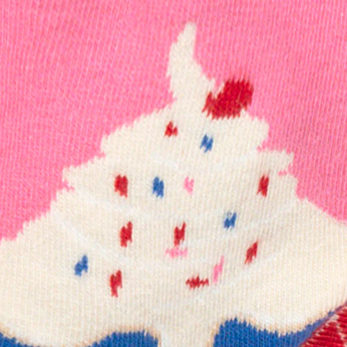 Cabaia Ponožky v šeříkově růžové a tmavě modré barvě