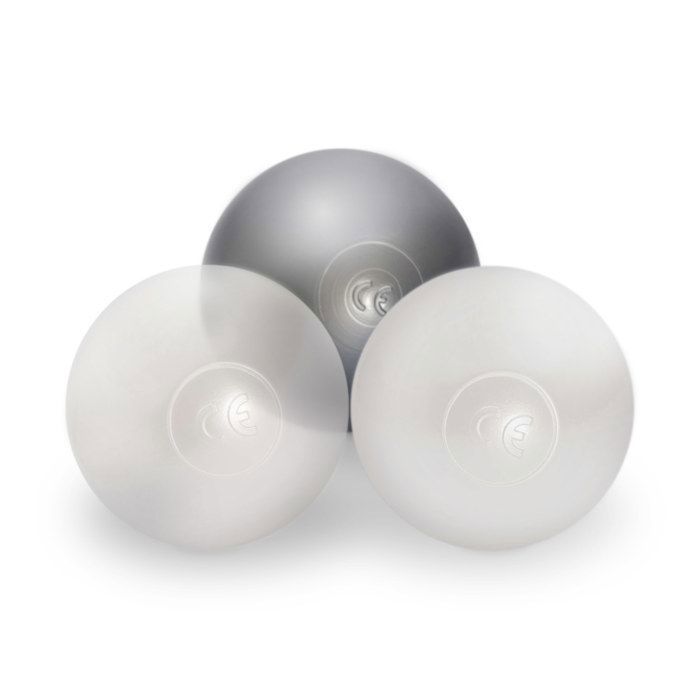 Balles pour Piscine à Balles de Jeu pour Bébé Enfants MISIOO Plastique Colorées 6 cm 450 Boules: Argent/Blanc Perle/Transparent