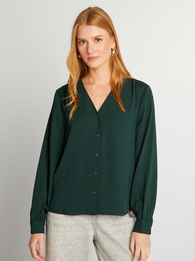 Blusa com botões - VERDE