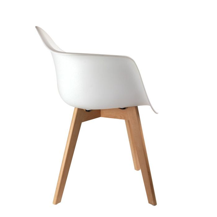 Lot De 2 Chaises Fauteuils De Table - Home Deco Factory - Design Tendance - Blanc