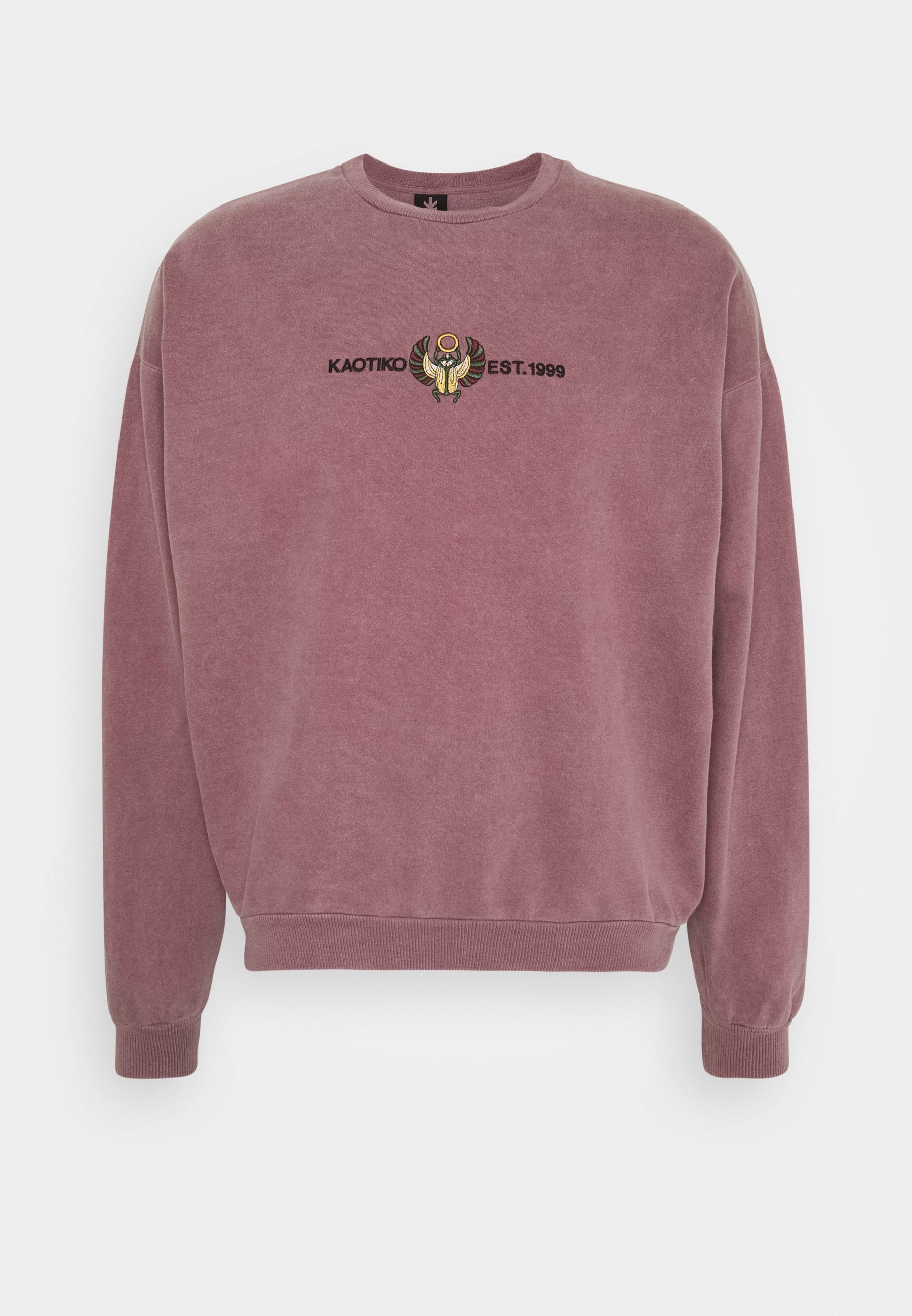 Kaotiko CREW WASHED BEETLE - Sweatshirt - bordeaux